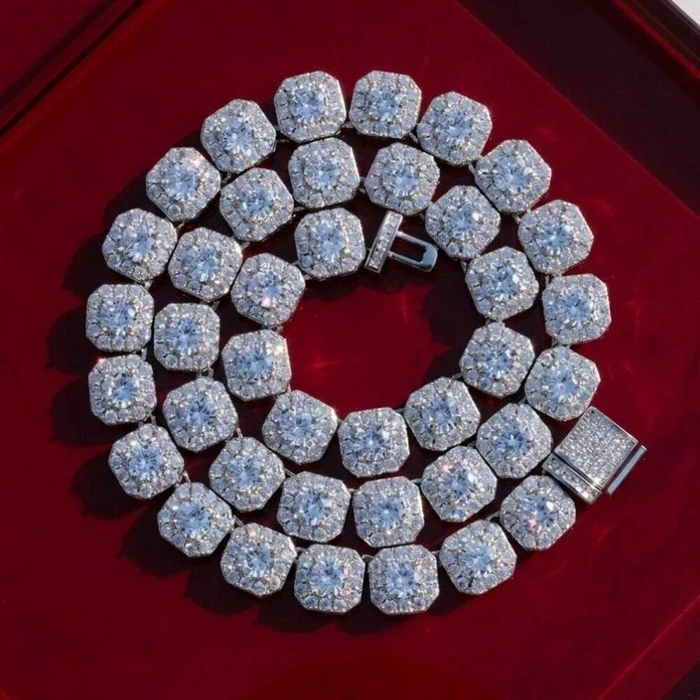 Iced Out Octagon Cluster Tennis chain 20inch